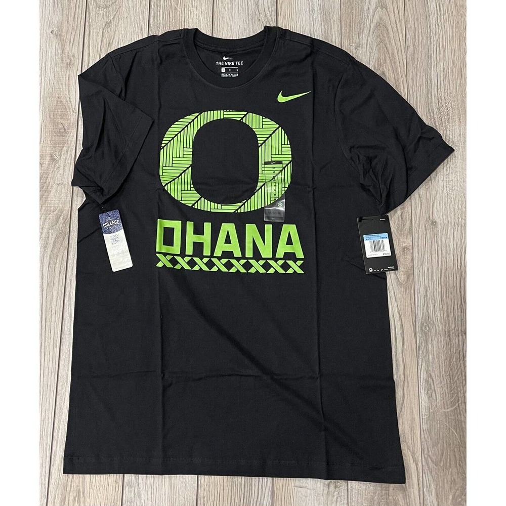 NWT Men's Nike Oregon Football OHANA Black T-Shirt / Shirt - RARE - Size M